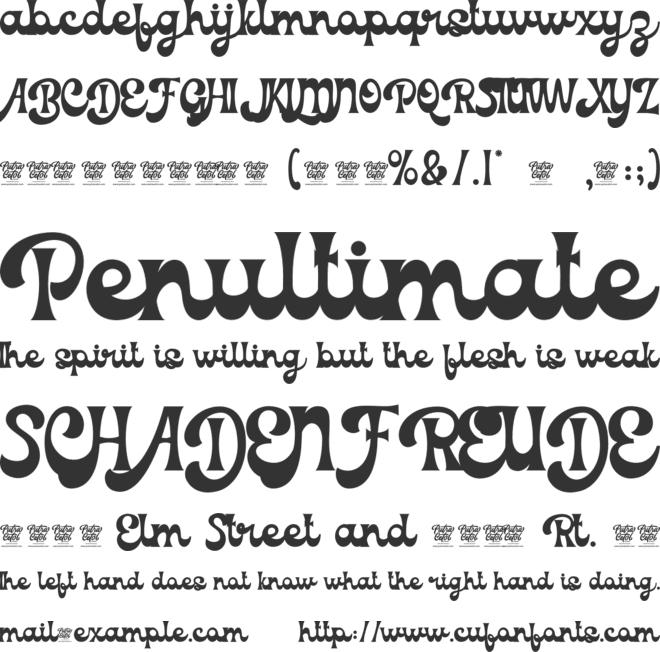 Yesterday Time font preview