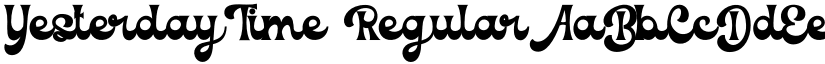 Yesterday Time Regular font