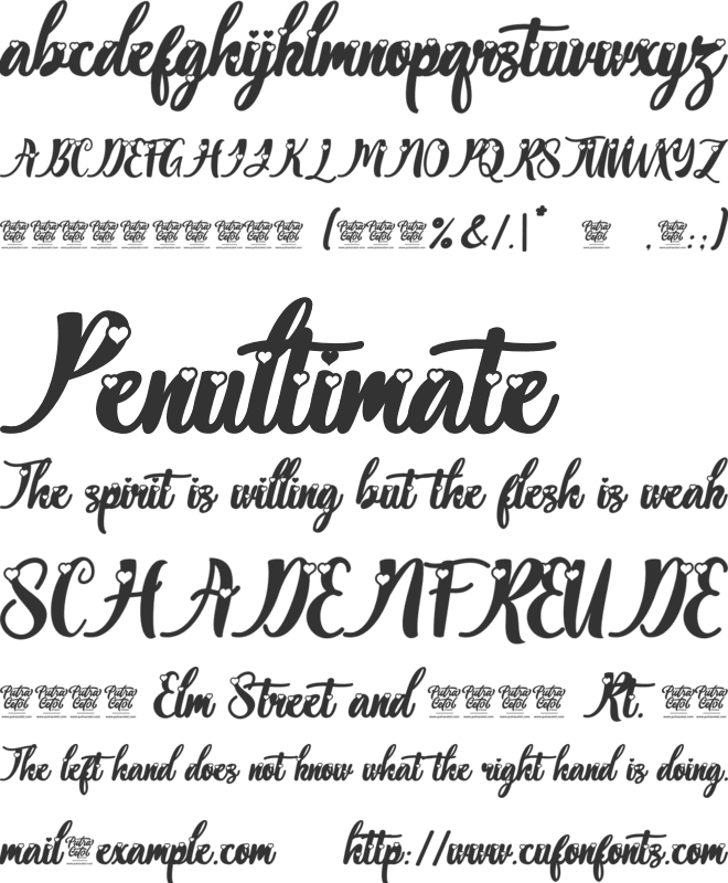 Wedding Bouquet font preview