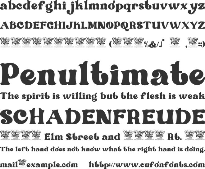 The Mount Saint font preview