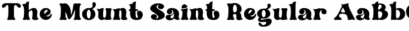 The Mount Saint Regular font