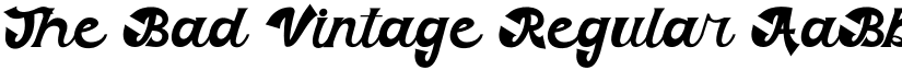 The Bad Vintage Regular font