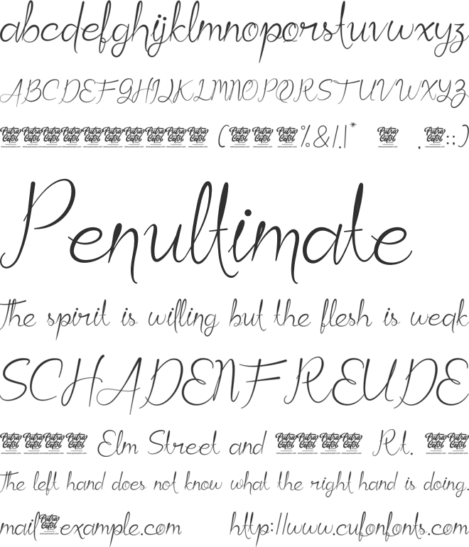 The Bad Signature font preview