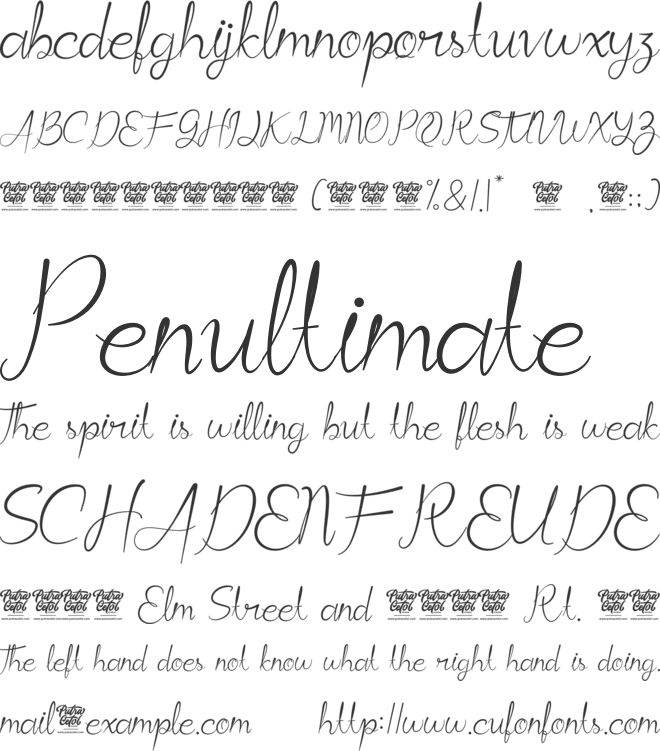 The Bad Signature font preview