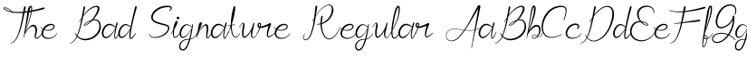 The Bad Signature Regular font