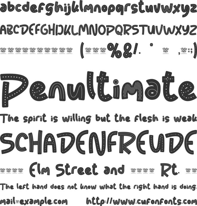 Tailor Craft font preview