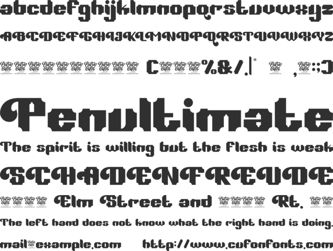 Rille font preview