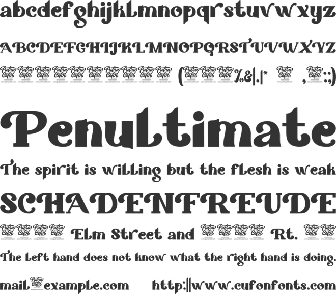 Ragwort font preview