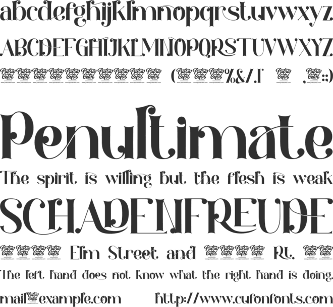 Okeffe font preview