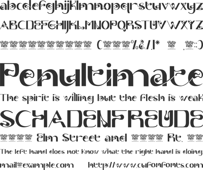 Midocean font preview