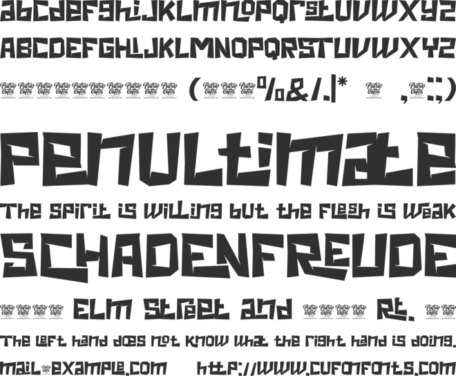 Kitchen Knife font preview