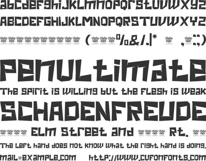 Kitchen Knife font preview