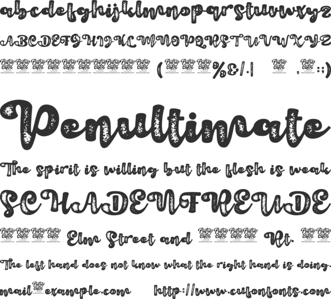 Harmony Vintage font preview