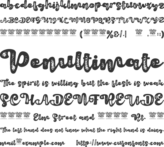 Harmony Vintage font preview