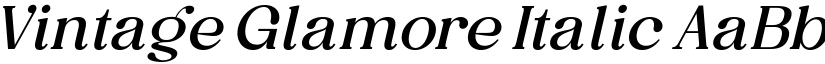 Vintage Glamore Italic font