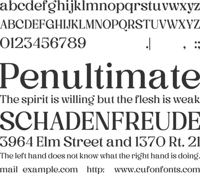 Vintage Glamore font preview