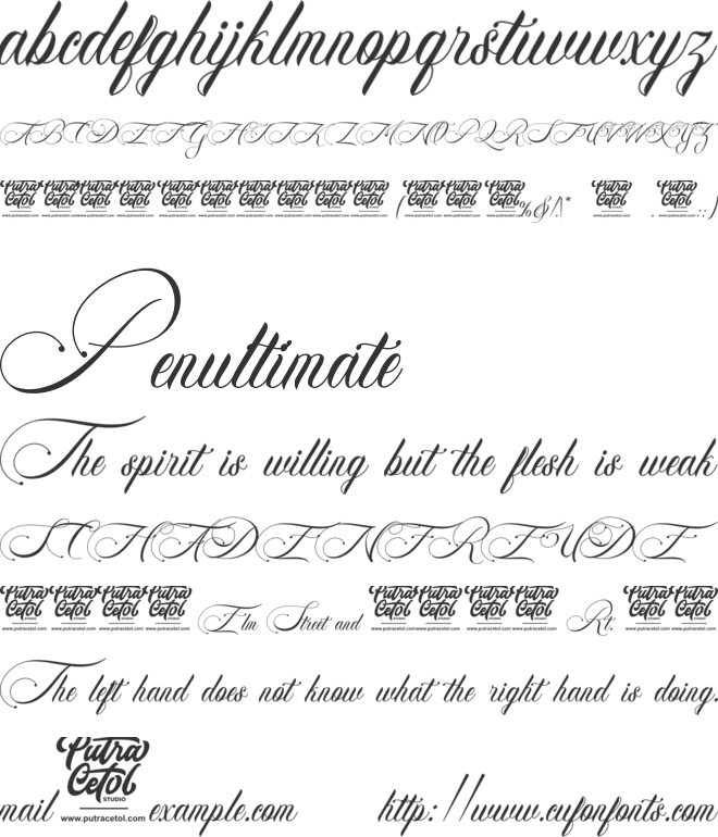 Glamorous Carpet font preview