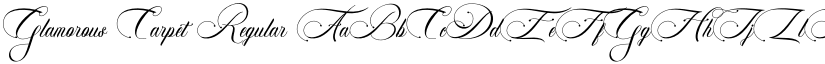 Glamorous Carpet Regular font