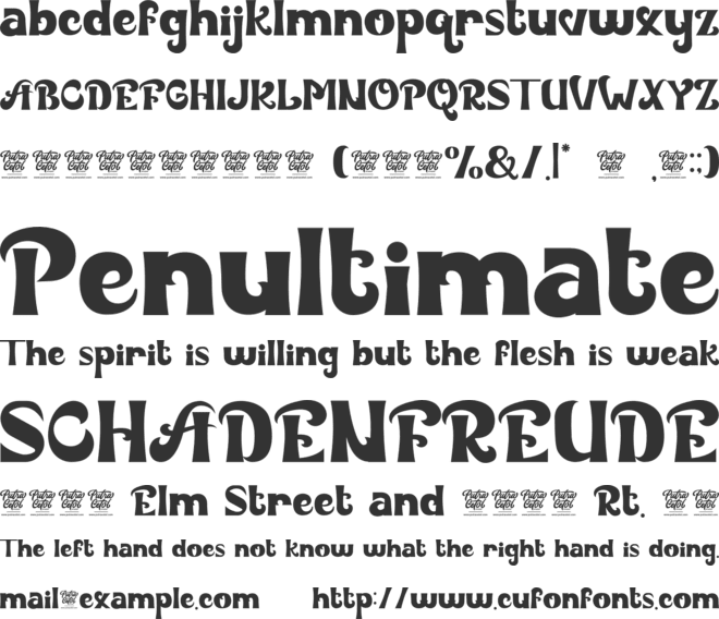 Elastic Heart font preview