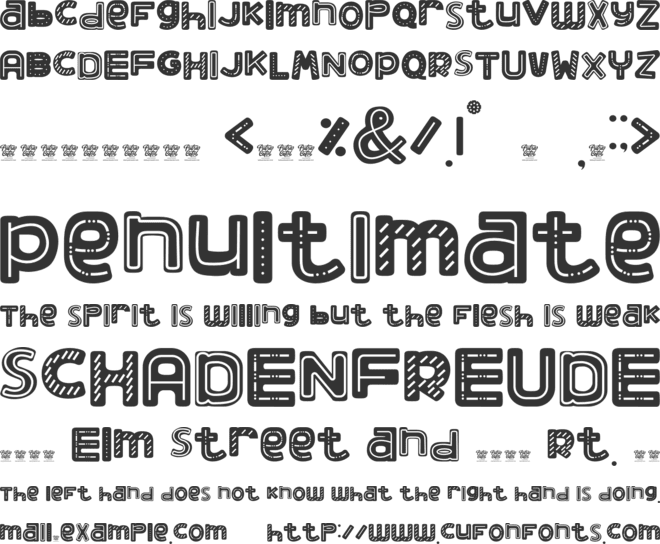 COLORFUL CANDY font preview