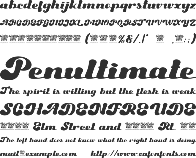Billy Sham font preview
