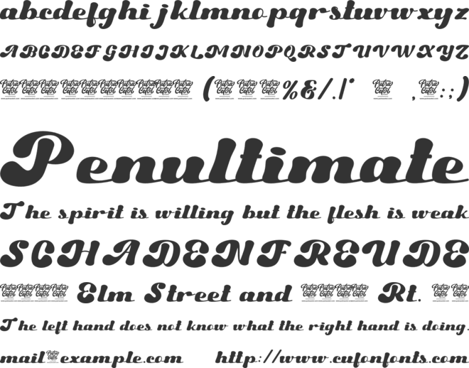 Billy Sham font preview