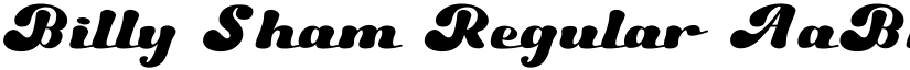 Billy Sham Regular font