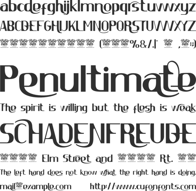 Bagheria font preview