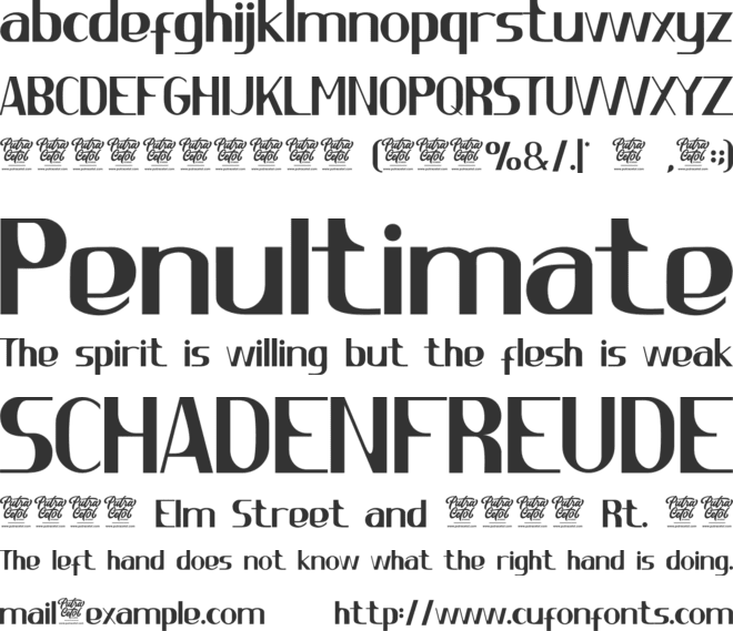 Bagheria font preview