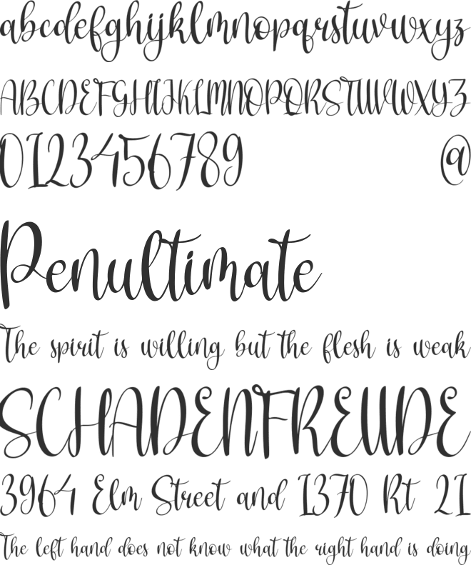 Cristalake font preview