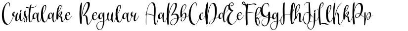 Cristalake Regular font