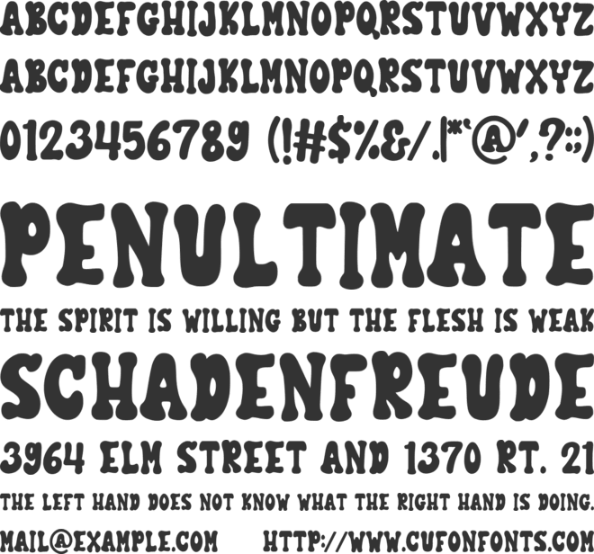 Mango Groovy font preview