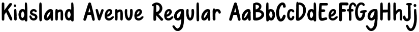 Kidsland Avenue Regular font