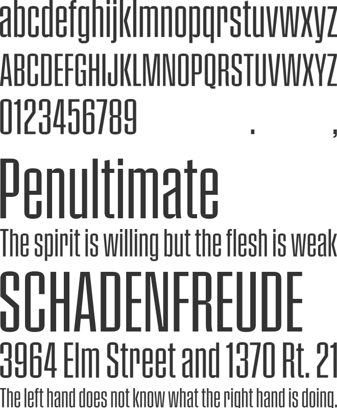 Pressio TEST font preview
