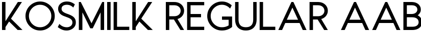 Kosmilk Regular font