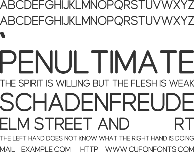 Roterline font preview