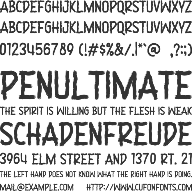 Black Brush font preview