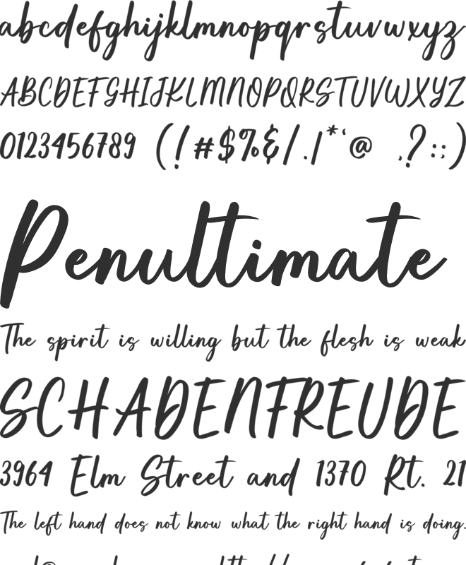 Beautiful Harmony font preview