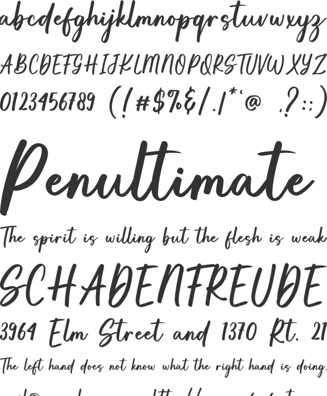 Beautiful Harmony font preview