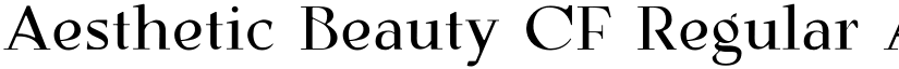 Aesthetic Beauty CF Regular font