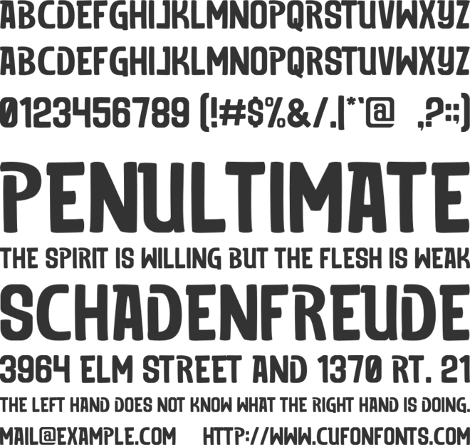 CARAMEL MOCHACINO font preview