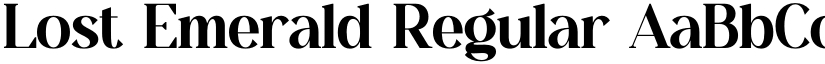 Lost Emerald Regular font