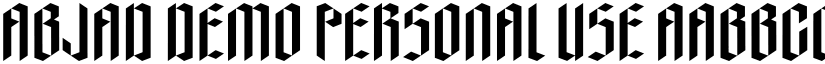 ABJAD DEMO PERSONAL USE font