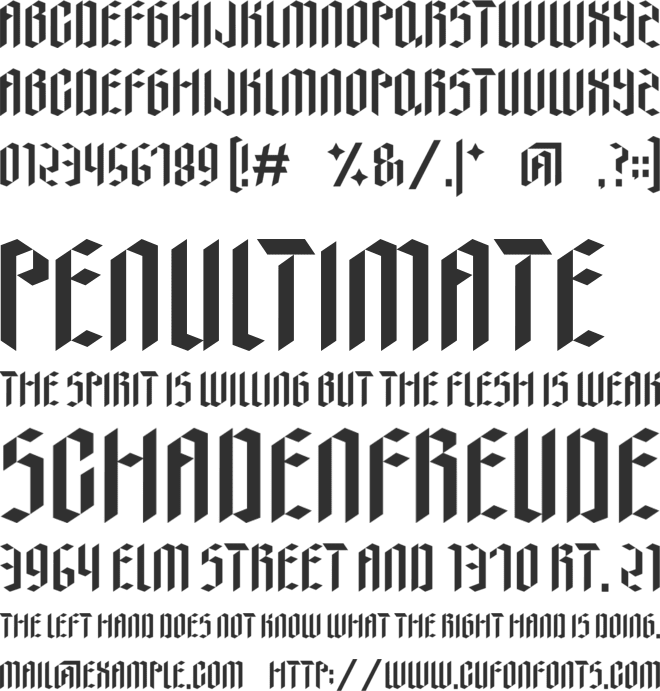 AbjaD - Modern Gothic Font font preview