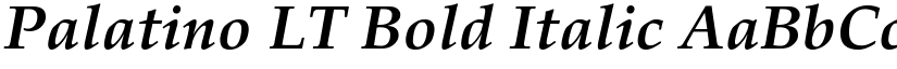 Palatino LT Bold Italic font