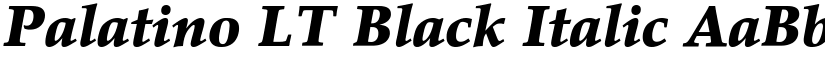 Palatino LT Black Italic font