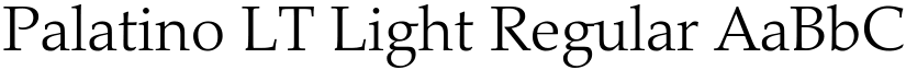 Palatino LT Light Regular font