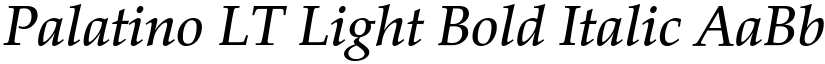 Palatino LT Light Bold Italic font