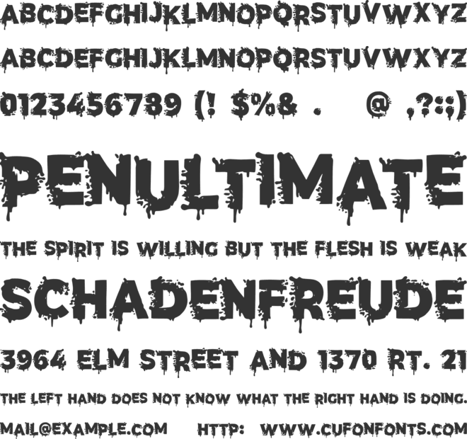 Terror Letter font preview