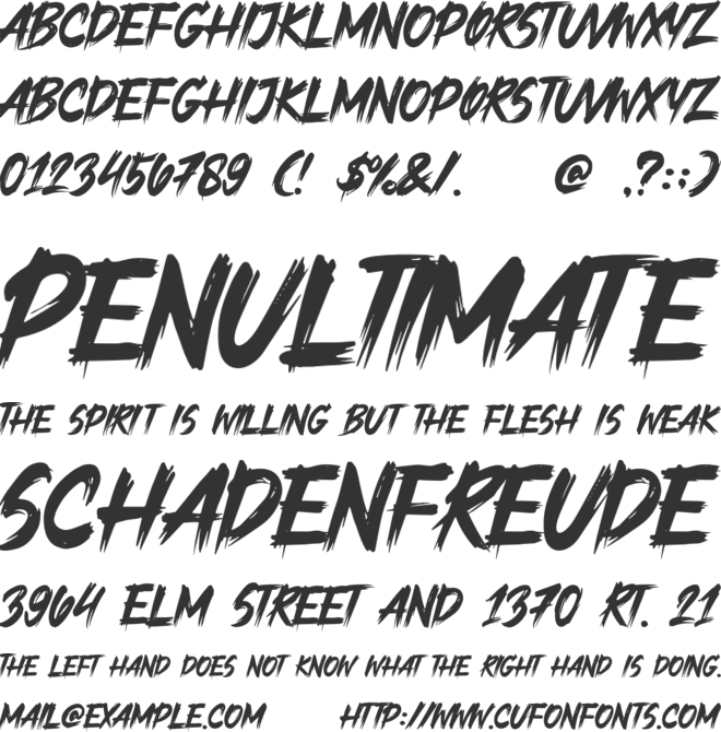 Gloomy Things font preview